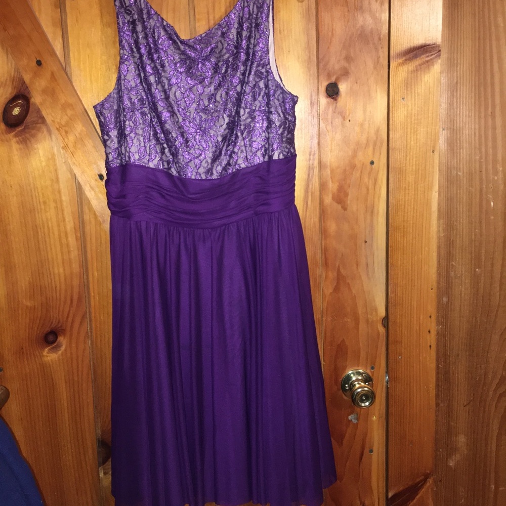 Purple above the knee JH Evenings formal dress, Sz 16